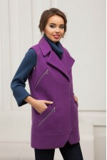 Пальто-жилет фиолетовое